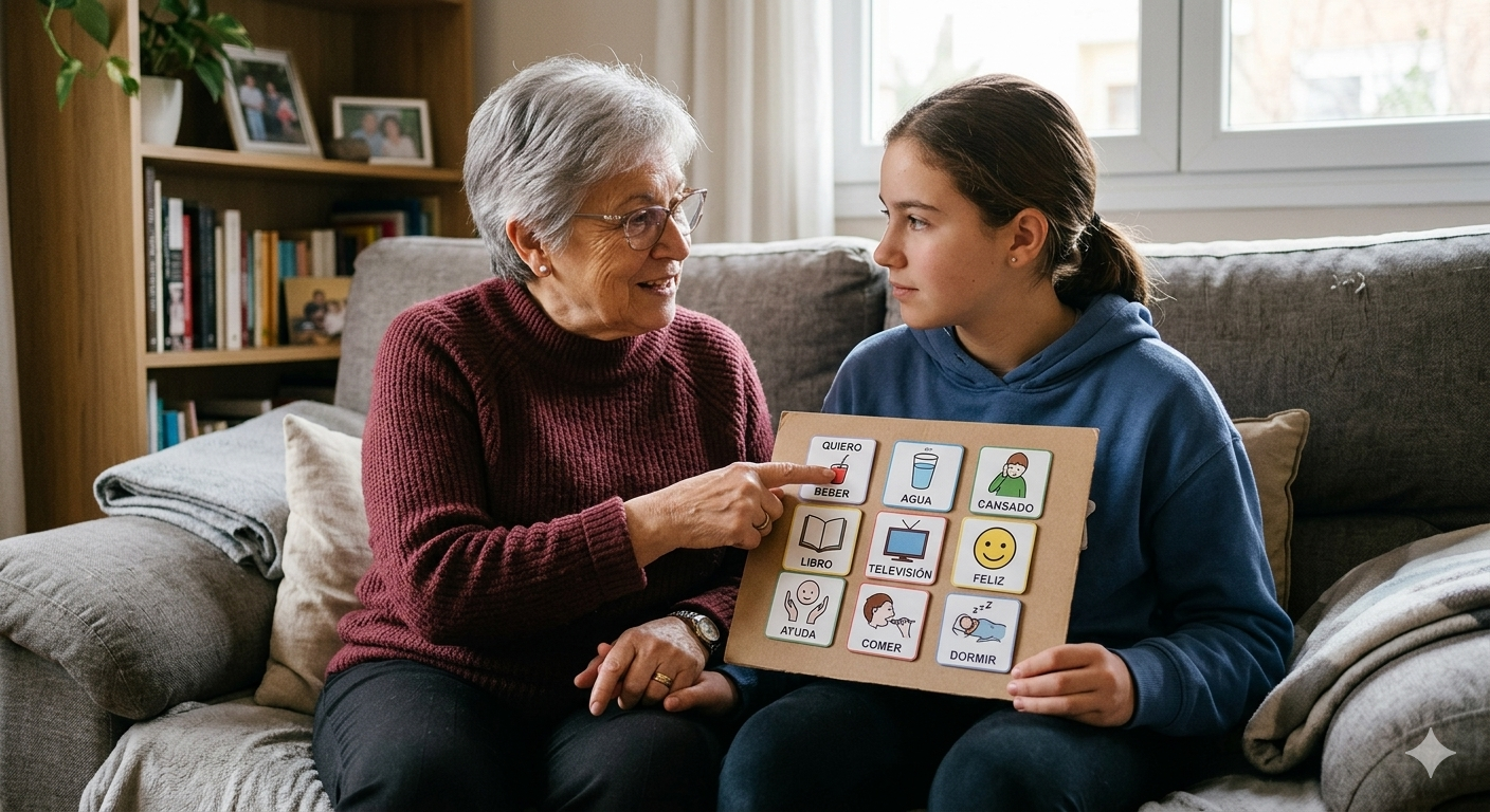 Cómo facilitar la comunicación diaria en afasia sin sobrecargar a la persona